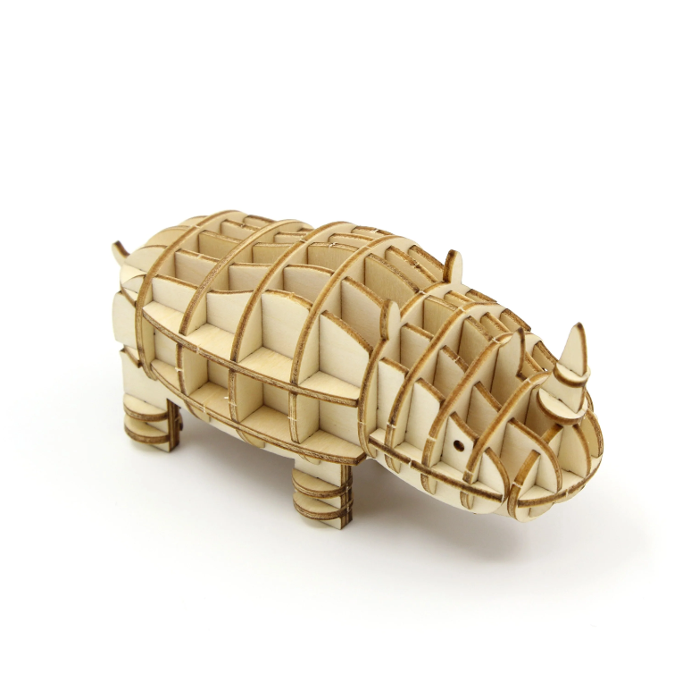 Rhino Wooden Puzzle by JIGZLE