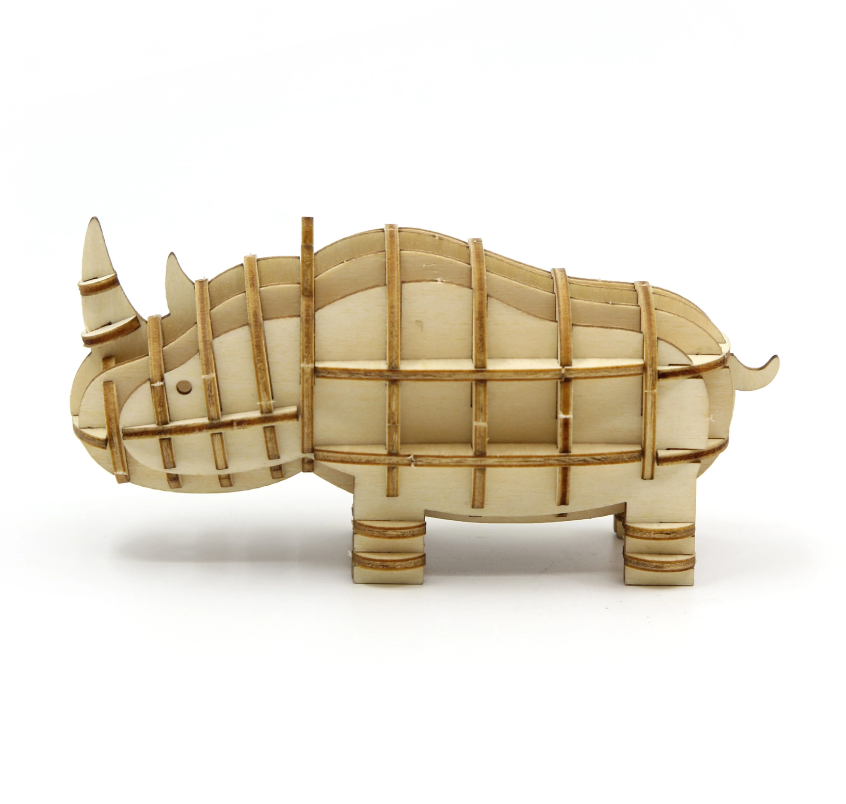 Rhino Wooden Puzzle by JIGZLE