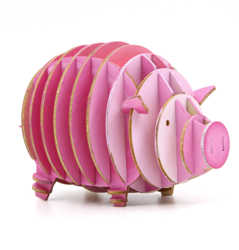 Piggy Coinbank Wooden Puzzle by JIZGLE