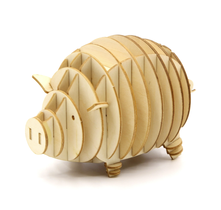 Piggy Coinbank Wooden Puzzle by JIZGLE