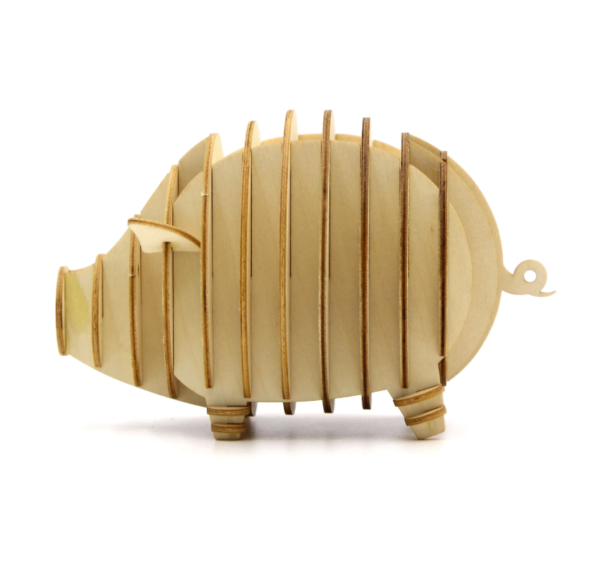 Piggy Coinbank Wooden Puzzle by JIZGLE