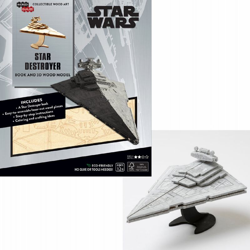 Star Wars Star Destroyer 3D Wood Model