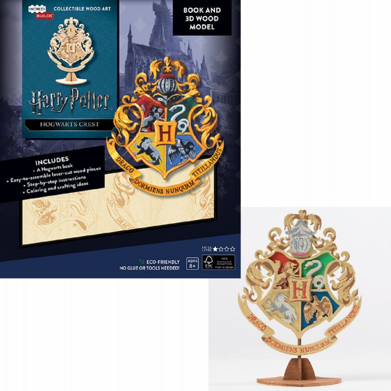 HarryPotter Hogwarts Crest 3D Wood Model